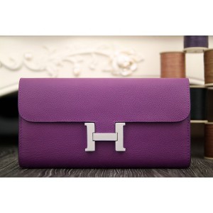 Fake Hermes Dogon Combine Wallet In Electric Blue Leather RS20790