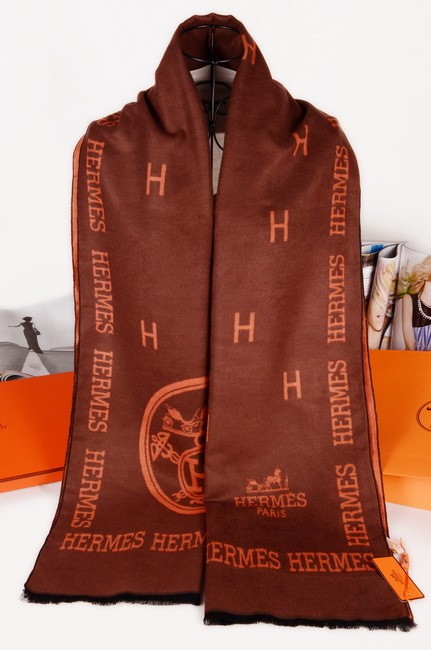 hermes brown scarf