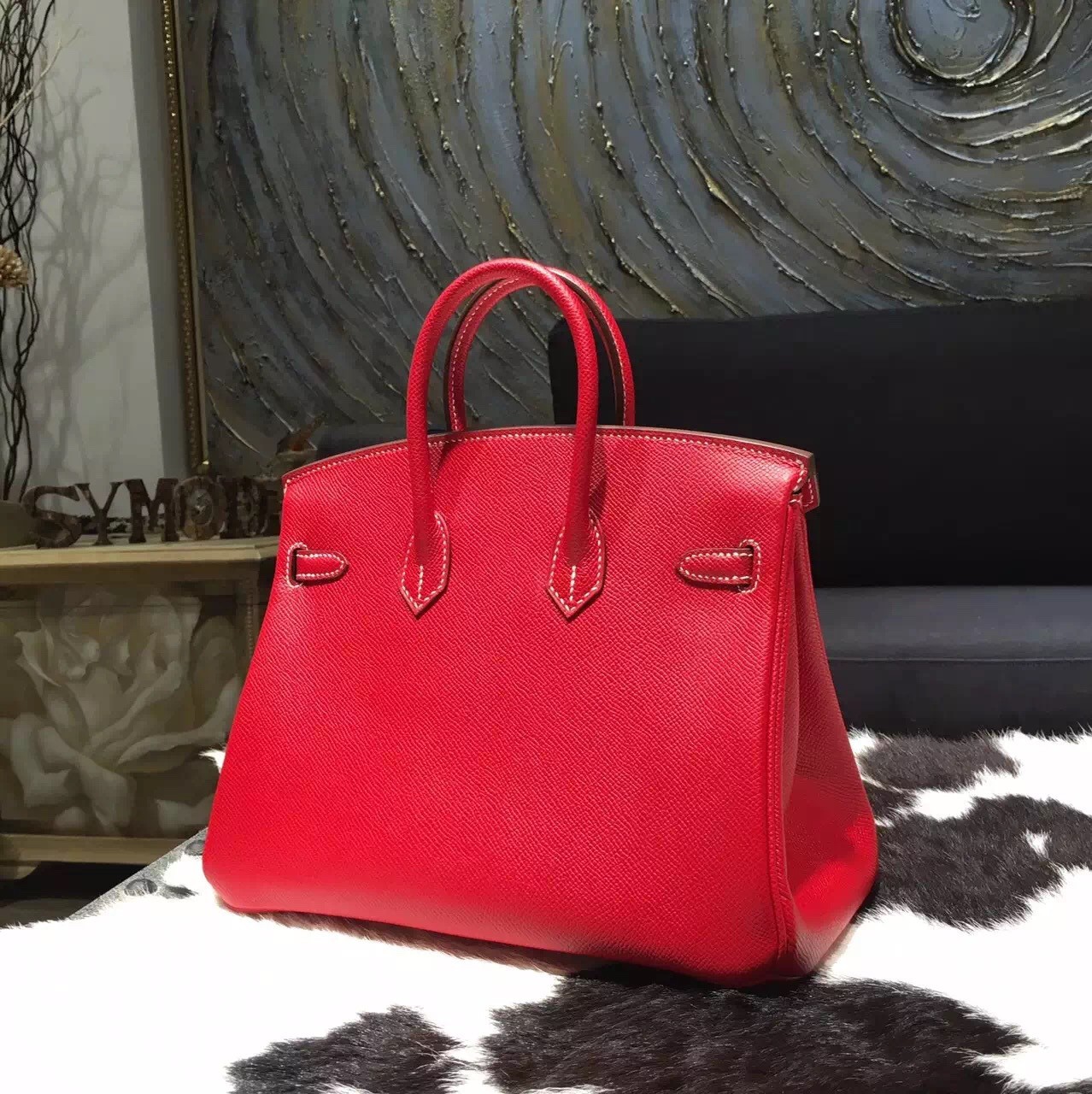 Hermes Horseshoe Birkin 25cm Epsom Calfskin Original Leather Bag ...